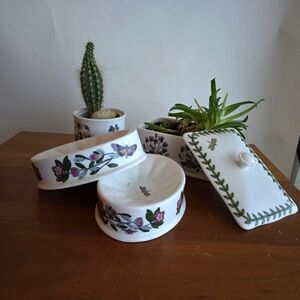 Set of Portmeiron Susan Williams Ellis Botanical Ceramics